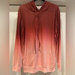 Vibrant NWOT Rust & Peach Ombre’ Style Hoodie